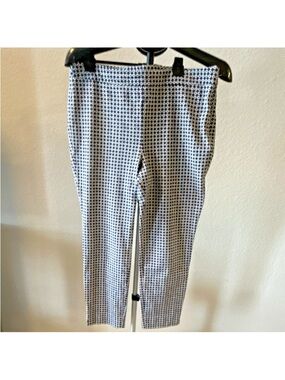 Talbots Black and White Geo-Print Chinos